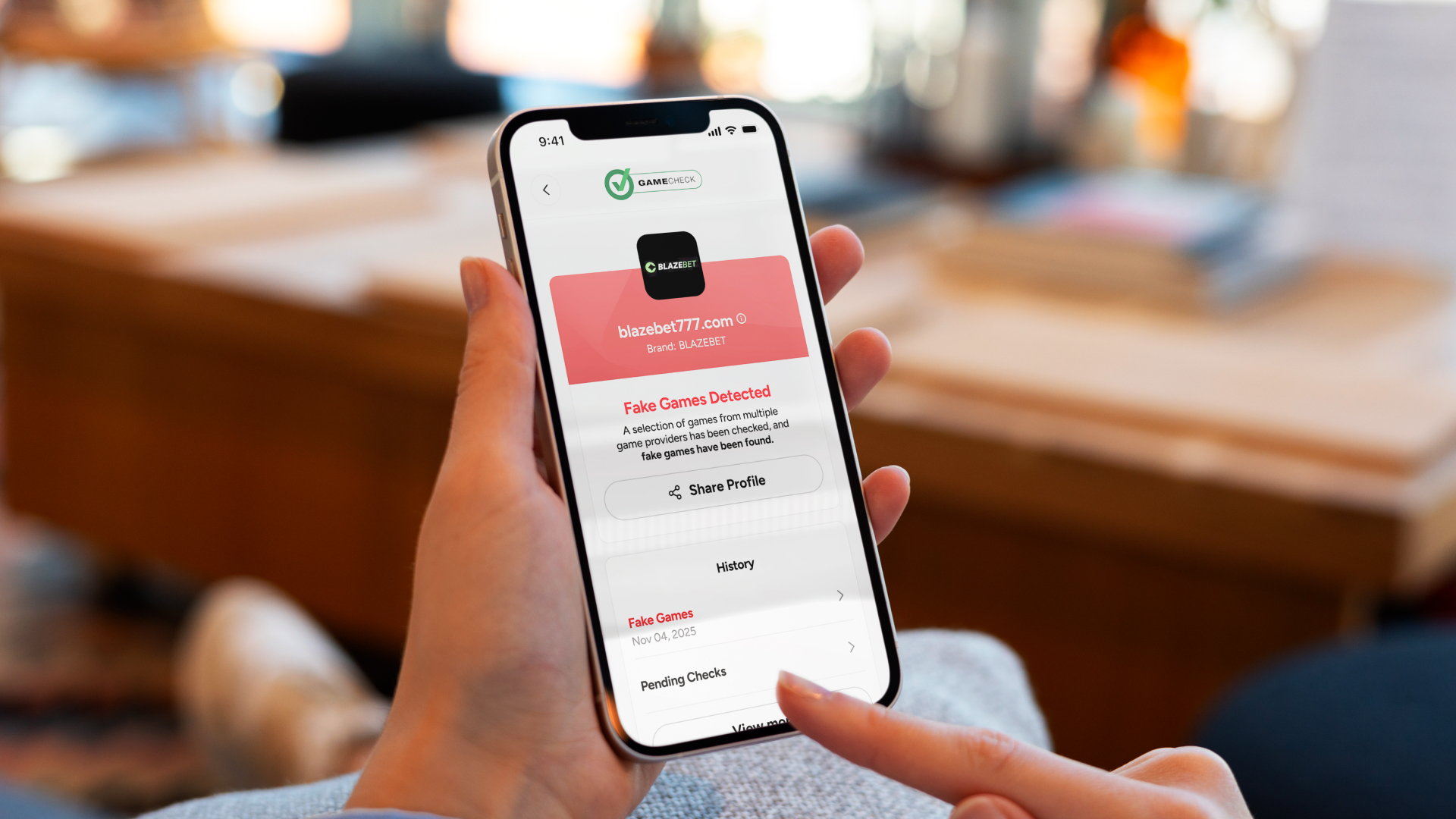Blazebet Fake games detected by Gamecheck